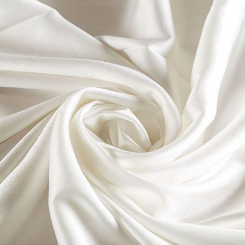 Шелк-штапель 069-06875 молочный однотонный