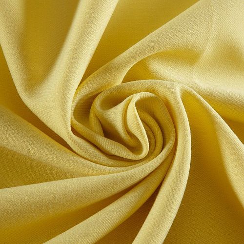 Креп стрейч 026-17206 разбеленный желтый однотонный