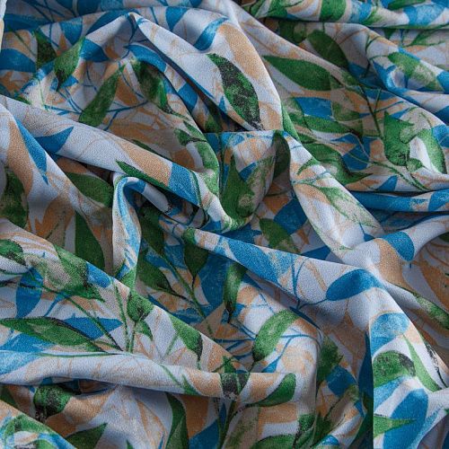 Креп стрейч 026-13863 туман принтованный