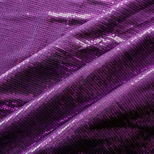Пайетки на трикотаже 055-03039 фиалковый однотонный