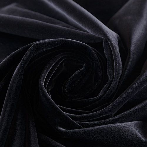 Бархат 002-06312 графитовый однотонный