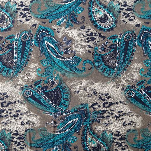 Трикотаж 056-03480 песочный принтованный