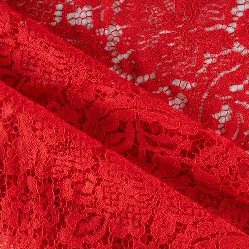 Гипюр К33-506 малиново-красный однотонный