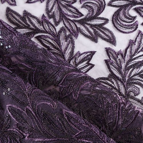 Гипюр 012-05438 баклажановый