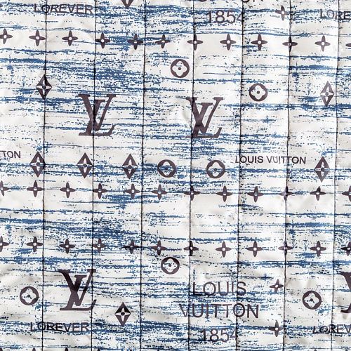 Ткань курточная 033-04057 сливочный принтованный