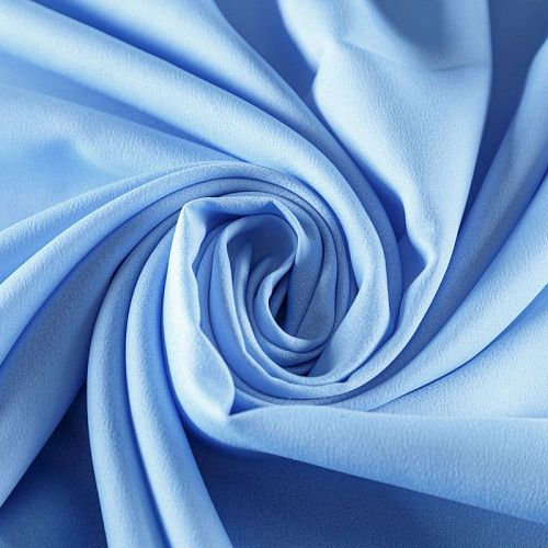 Креп-органза 039-08041 голубой однотонный