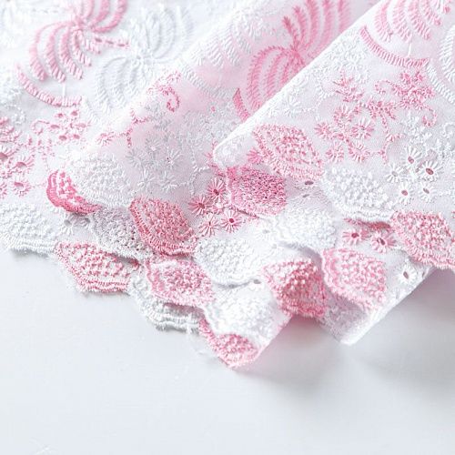 Шитье 067-08074 белый с вышивкой