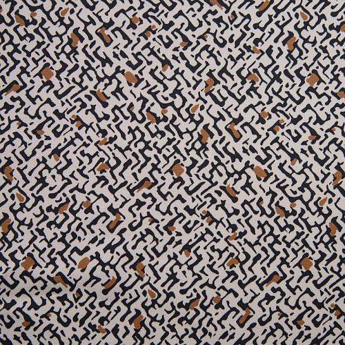 Коттон стрейч 063-12322 молочный принтованный