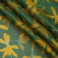 Шифон 068-17378 зеленый принтованный