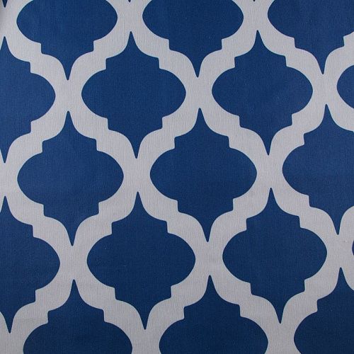 Ткань портьерная H-280 см 19-02-15863 синий принтованный