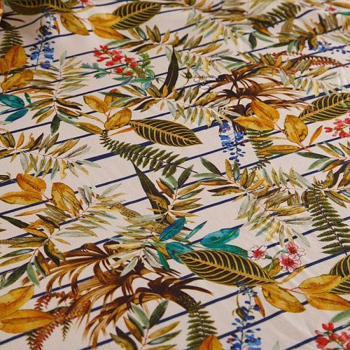 Шелк-штапель 069-16622 экрю принтованный