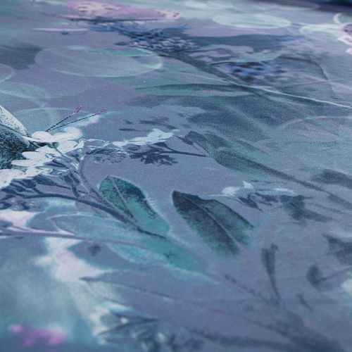 Сатин ш. 220 см 007-13360 серо-синий принтованный