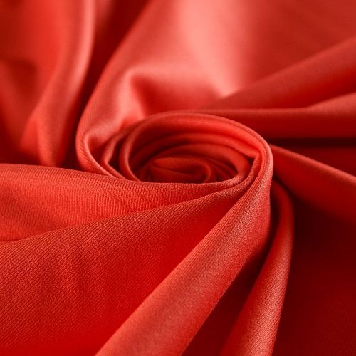 Ткань костюмная стрейч 025-15236 красно-оранжевый однотонный