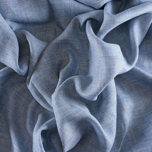 Лен натуральный 035-11749 голубой деним