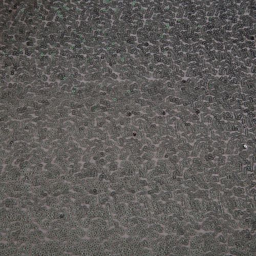 Пайетки на сетке 055-19020 темное серебро