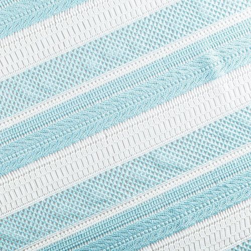 Гипюр-макраме К21-1078 бирюзово-белый