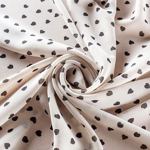 Креп-шифон 027-01428 светло-серый принтованный