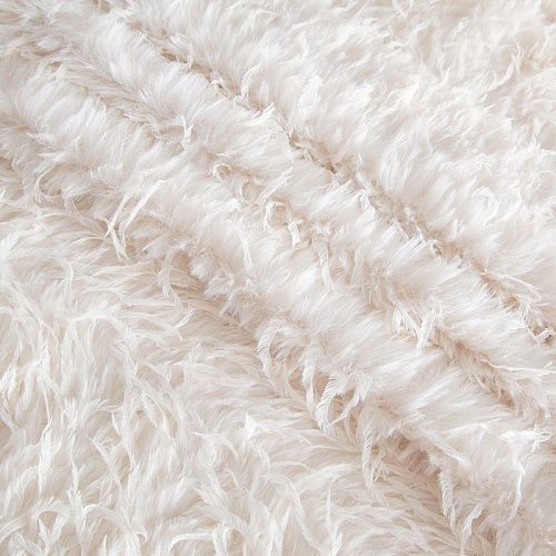 Мех/перо искусственный на трикотажной основе 037-20746 молочный