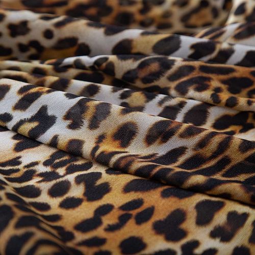 Креп-шифон шелковый 027-19922 коричневый принтованный