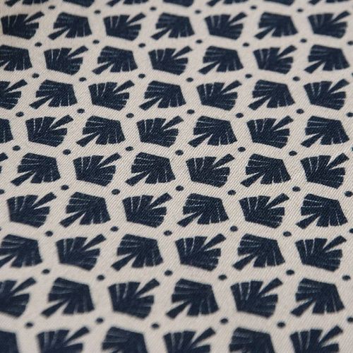 Коттон стрейч 063-12069 молочный принтованный