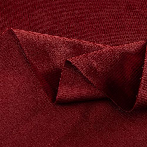 Вельвет стрейч 008-20770 красно-бордовый однотонный