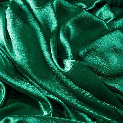 Креп-сатин крэш 001-13652 зеленый однотонный