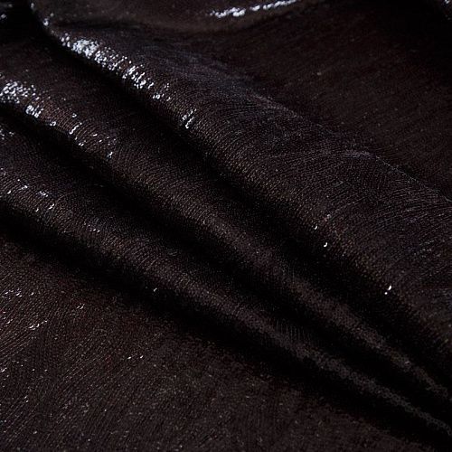 Пайетки на сетке 055-17138 темный шоколад