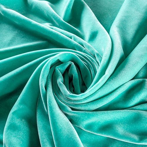 Бархат 002-01189 морской зеленый однотонный