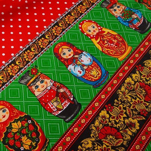 Рогожка 048-13896 красный принтованный