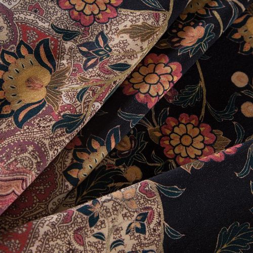 Шерсть плательная (купон) Etro 066-19196 черный принтованный