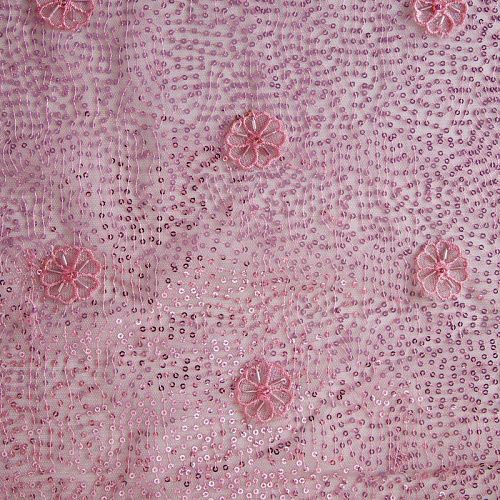 Пайетки на сетке 055-04132 холодный розовый