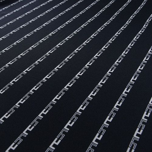 Крепдешин натуральный 028-11941 черный принтованный