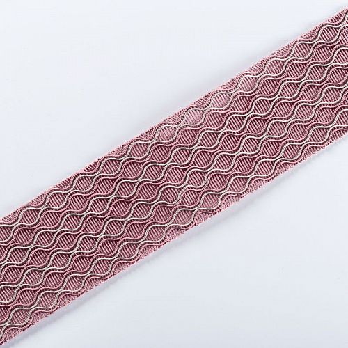 Бордюр жаккардовый 6 см 0000-357-104-009 розовый 