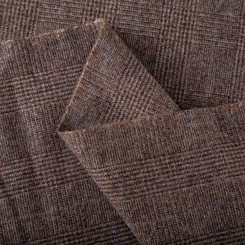 Шерсть костюмная 025-19972 коричневый клетка