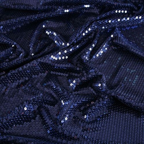 Пайетки на трикотажной основе 055-16398 сапфировый