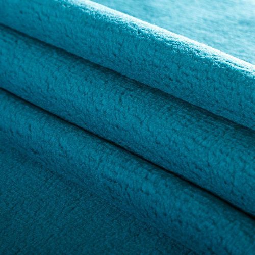 Замша на меху 018-05761 бирюзово-зеленый однотонный