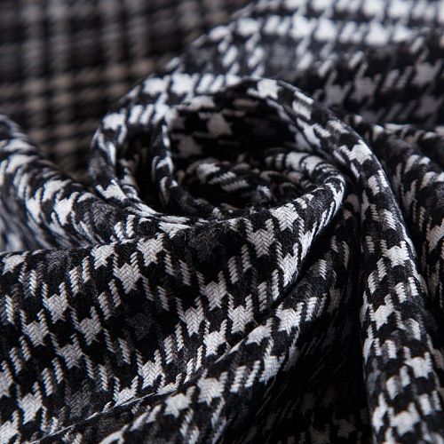 Ткань костюмная 025-14423 черно-белый клетка