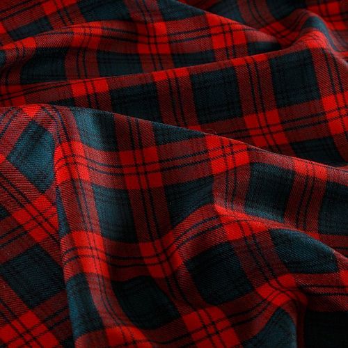 Шерсть костюмная 025-19097 красный клетка