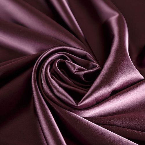 Сатин стрейч 001-07053 баклажановый однотонный