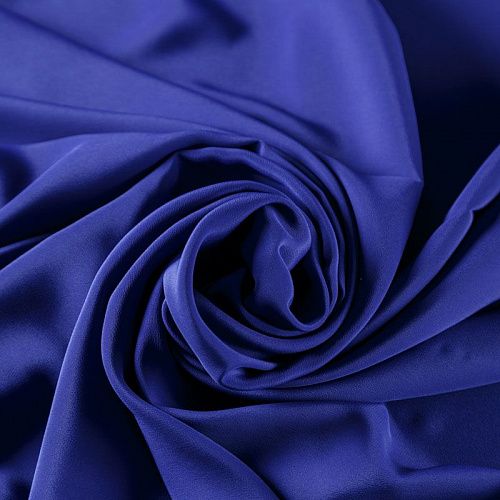 Крепдешин натуральный 028-06508 фиолетово-синий однотонный