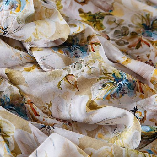 Штапель 069-177757 бежевый принтованный