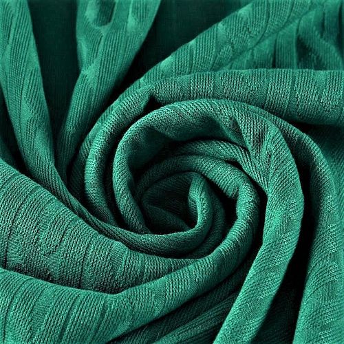 Трикотаж 056-10480 зеленый однотонный