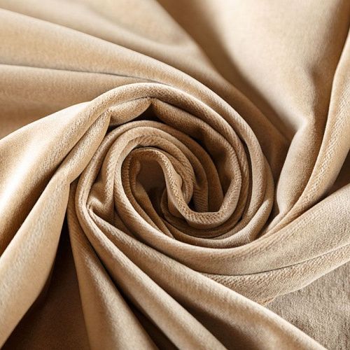 Бархат 002-06322 бежевый однотонный