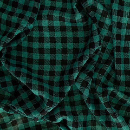 Штапель К33-093 темно-зеленый принтованный