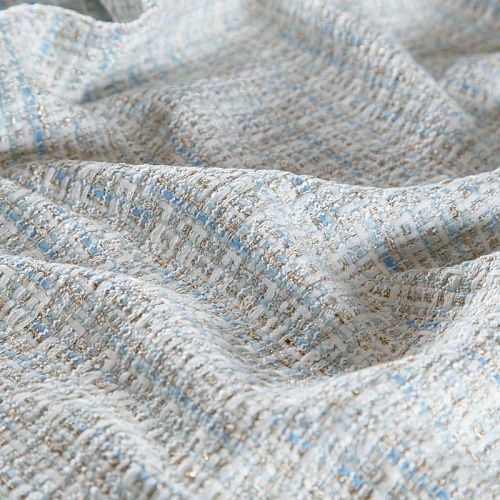 Твид шанель 052-15605 бело-голубой