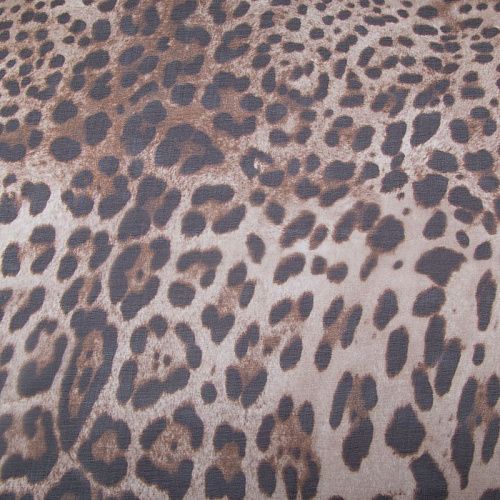 Органза шелковая 039-20006 бежевый принтованный