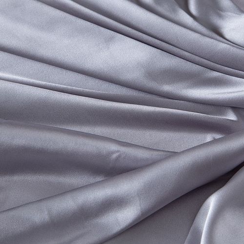 Шелк натуральный стрейч 064-20198 серебристо-серый