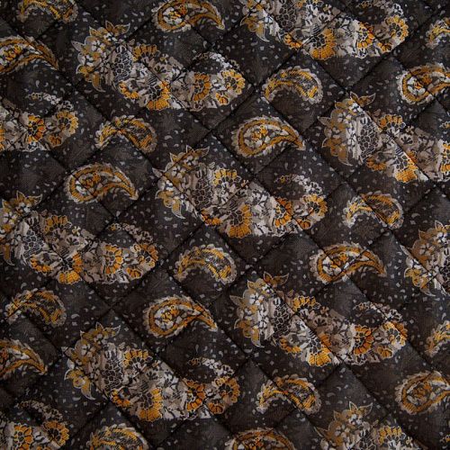 Ткань курточная 2-х сторонняя 033-14799 графитово-коричневый принтованный