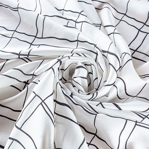 Штапель 069-01591 col.2 белый принтованный