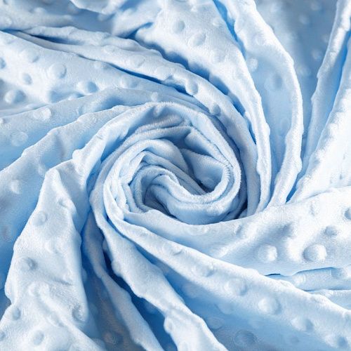 Плюш Minky 044-05477 бледно-голубой однотонный